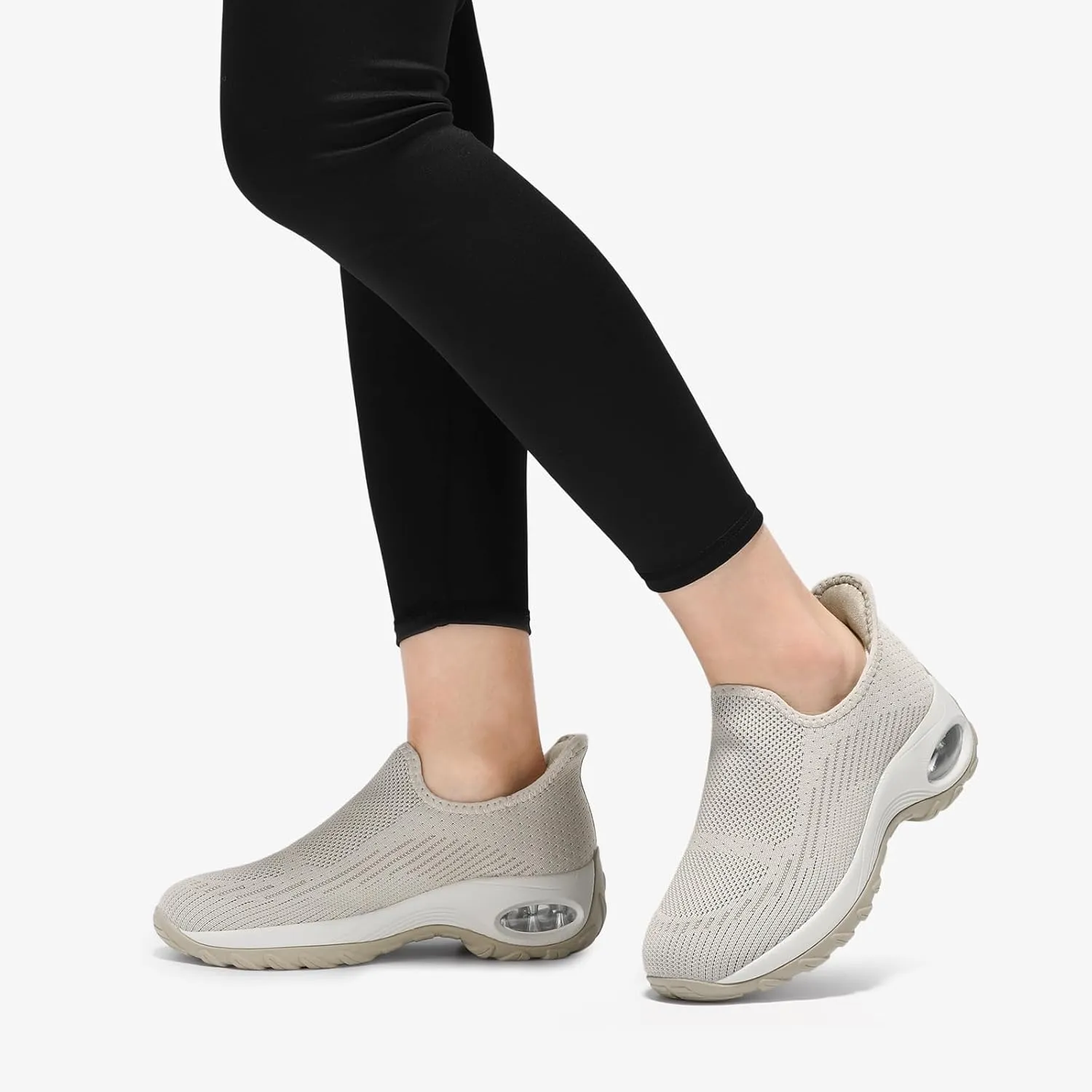 STQ Womens Slip on Walking Shoes Air Cushion Comfortable Supportive Orthopedic Nursing Sneakers for Plantar Fasciitis