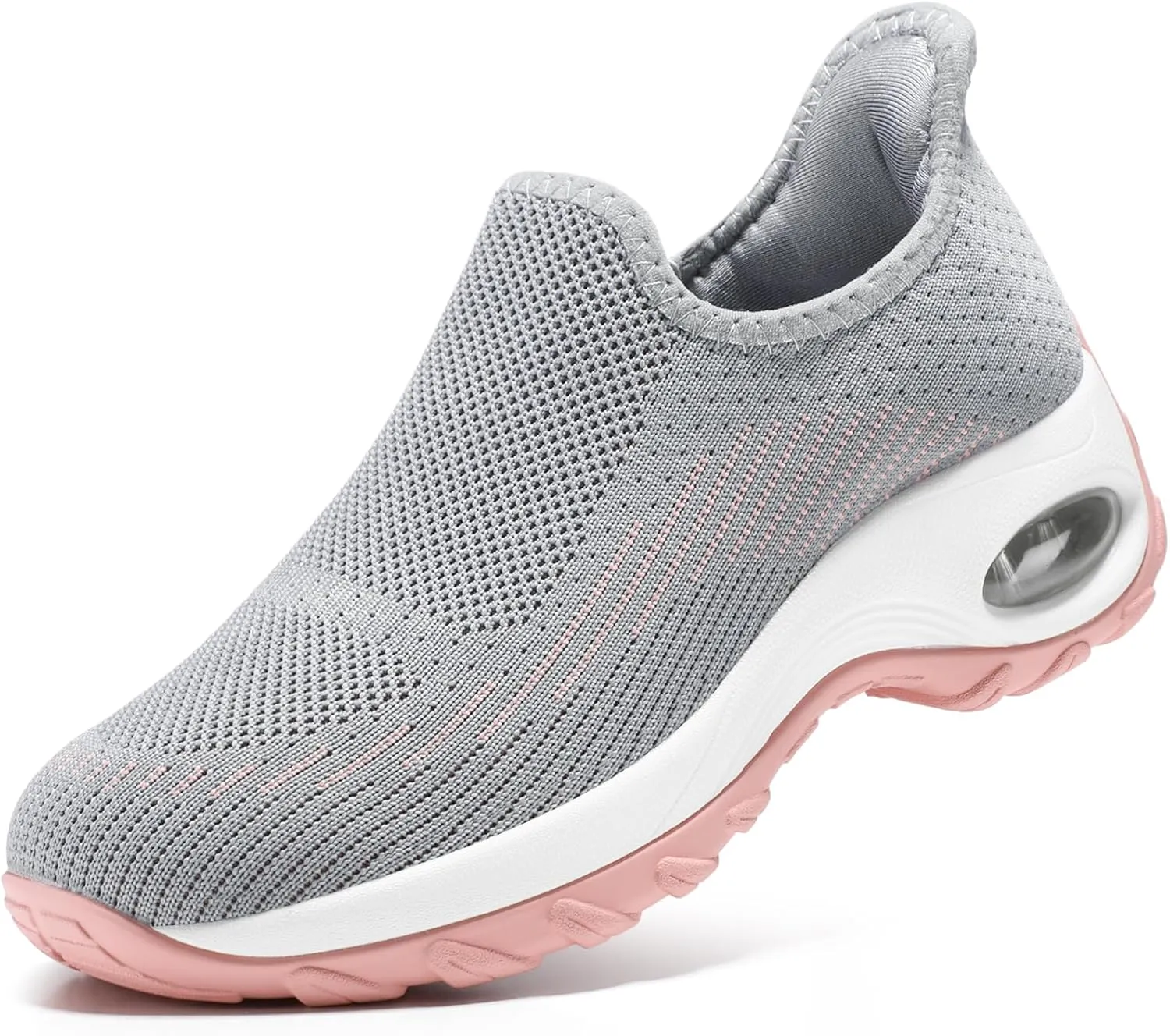 STQ Womens Slip on Walking Shoes Air Cushion Comfortable Supportive Orthopedic Nursing Sneakers for Plantar Fasciitis