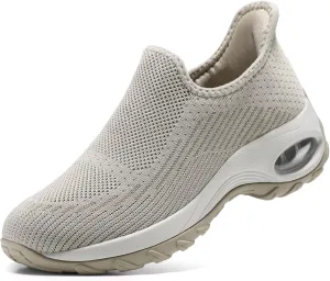 STQ Womens Slip on Walking Shoes Air Cushion Comfortable Supportive Orthopedic Nursing Sneakers for Plantar Fasciitis