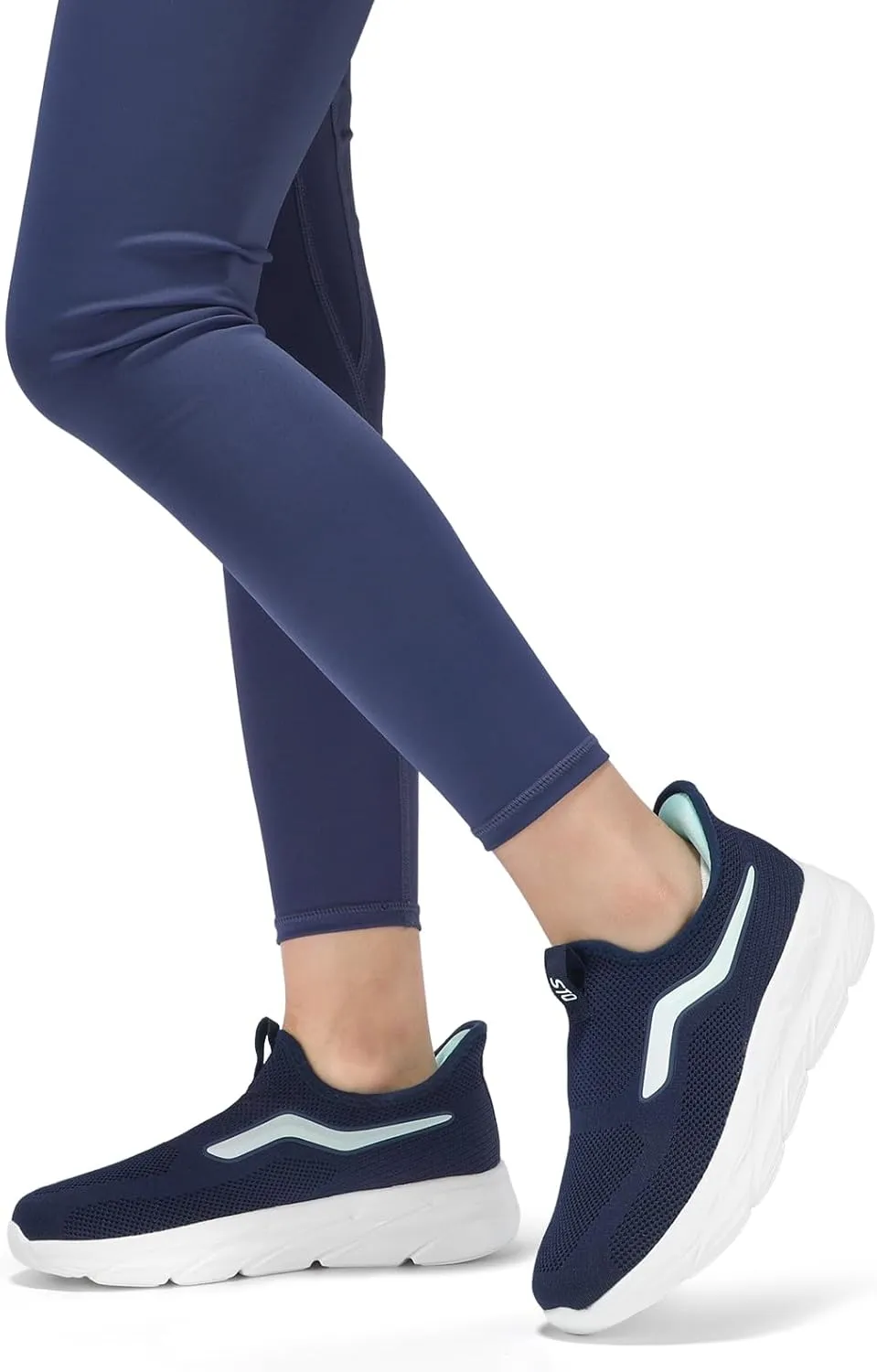 STQ Women's Slip on Walking Shoes Supportive Non Slip Work Lightweight Cushion Plantar Fasciitis Orthopedic Breathable Sneakers for All Day Standing