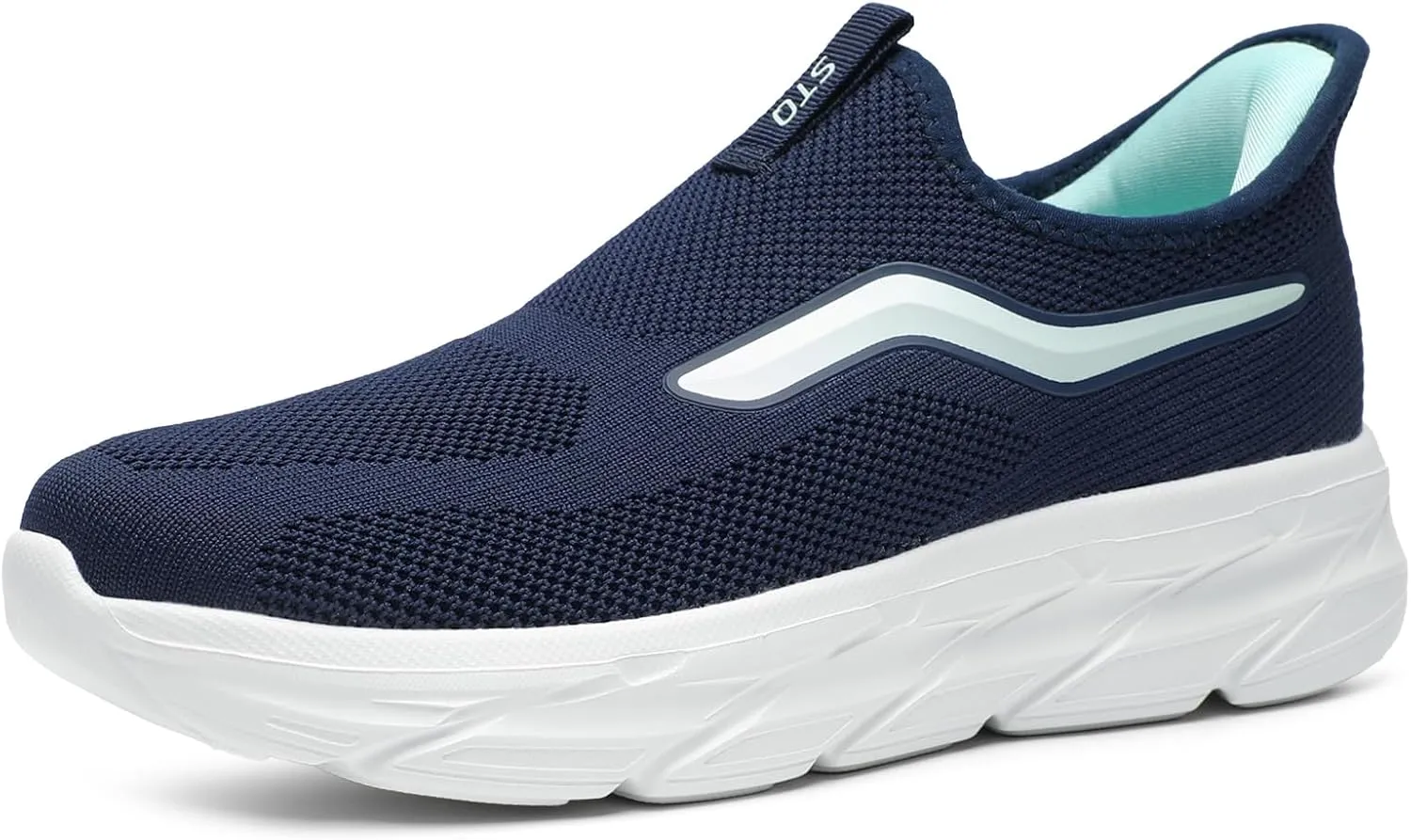STQ Women's Slip on Walking Shoes Supportive Non Slip Work Lightweight Cushion Plantar Fasciitis Orthopedic Breathable Sneakers for All Day Standing