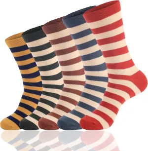 Striped Socks Tube Socks Retro Style Colorful Crew Funny Sock