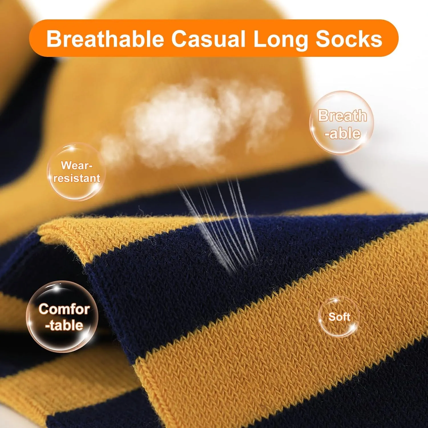 Striped Socks Tube Socks Retro Style Colorful Crew Funny Sock