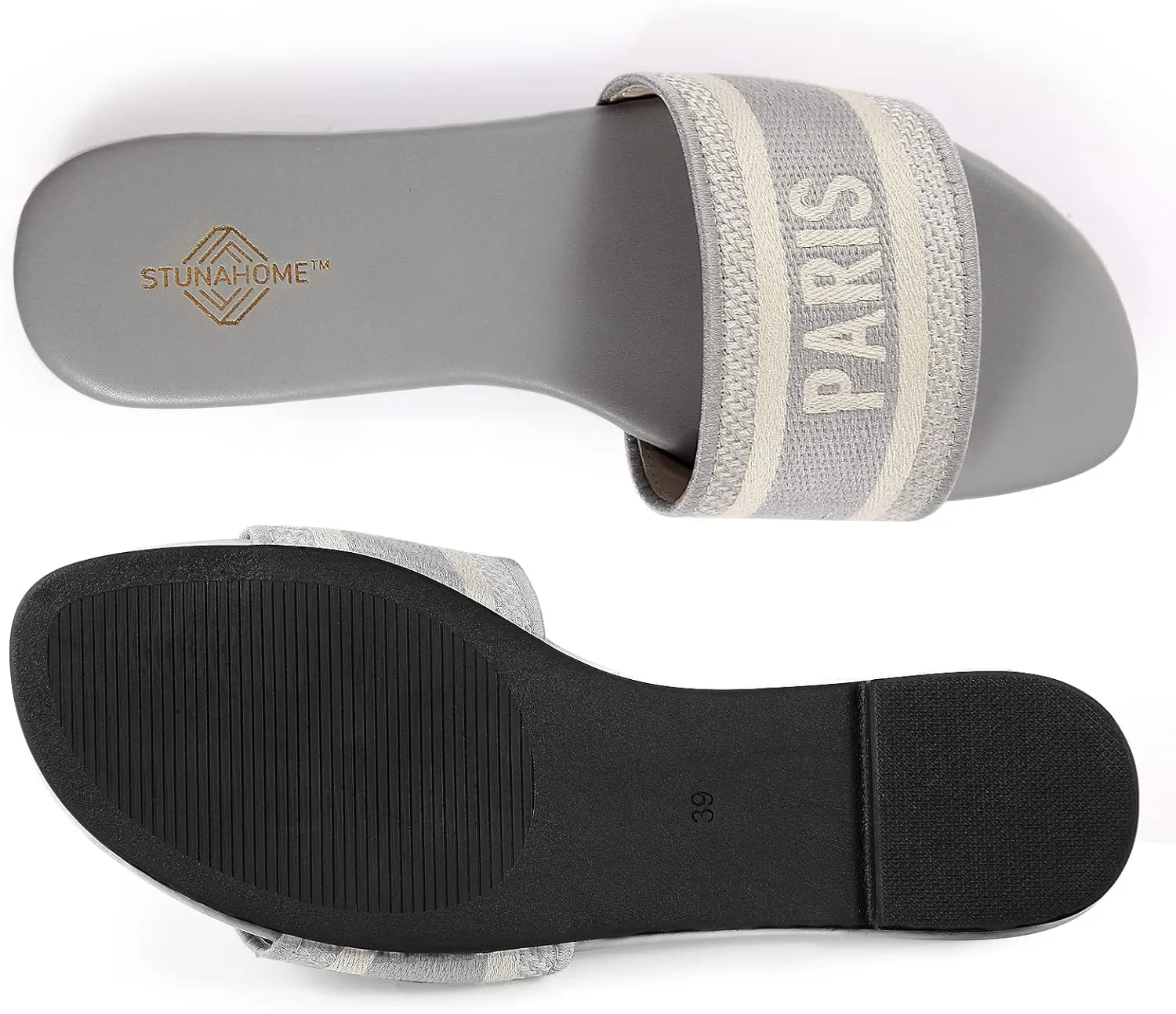 STUNAHOME Summer Flat Sandals for Women Fashion slide Sandals Womens