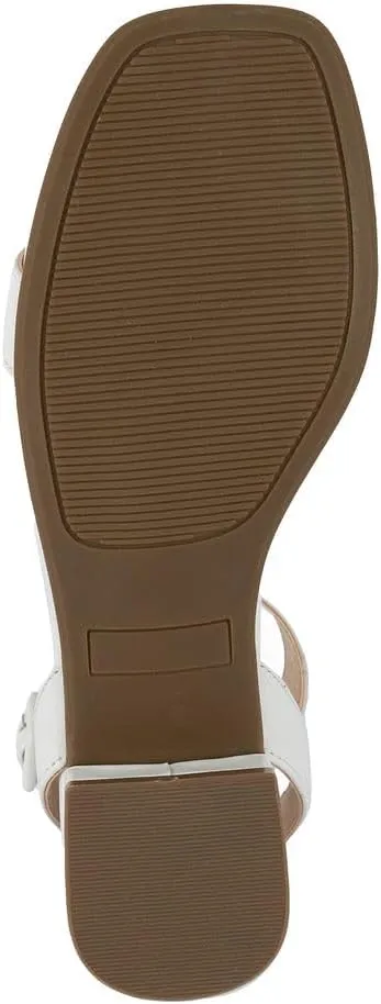 Sugar Women's Low Block Heel Dress Sandals – Ankle Strap Open Toe Comfortable Walking Heels for Casual, Party, or Work
