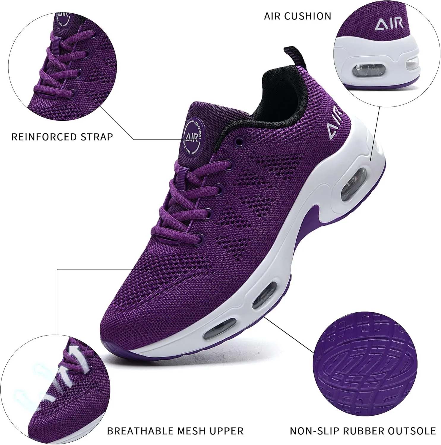 SURRAY Women's Air Running Shoes Walking Tennis Sneakers Non-Slip Athletic Fashion Casual Light Shoes(US5.5-11 B(M)