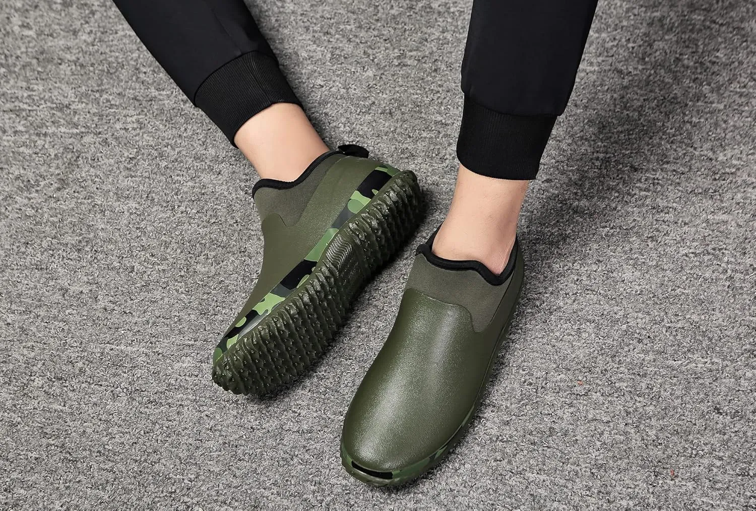 TENGTA Unisex Waterproof Garden Mud Shoes Mens Rubber Gardening Rain Boots for Women Car Wash Footwear