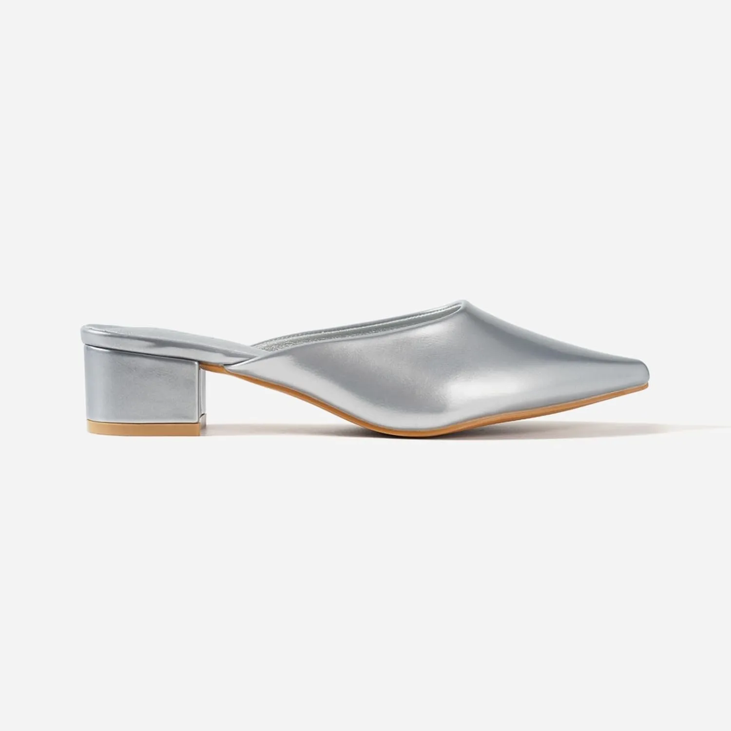 TIJN Heels,Pointed Toe Mules for Momen with Low Heel, Breathable Mesh Knit Slip On Flat Sandals,Helka