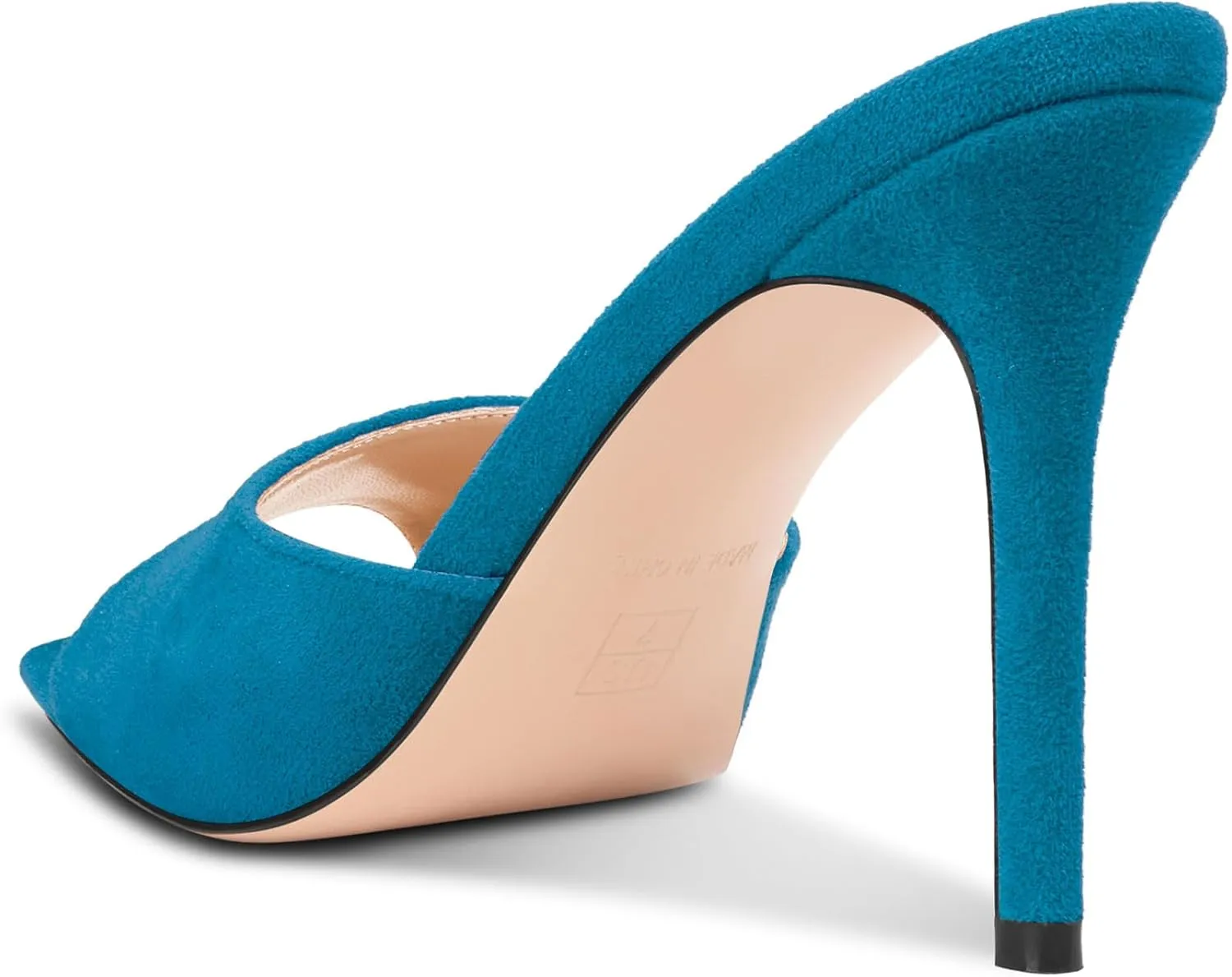 TNYNFBEB Womens Stiletto High Heel Pointed Open Toe Sandals Mules Shoes Slingback Slip-on Prom Party Dress Summer 3.9 Inches Heels