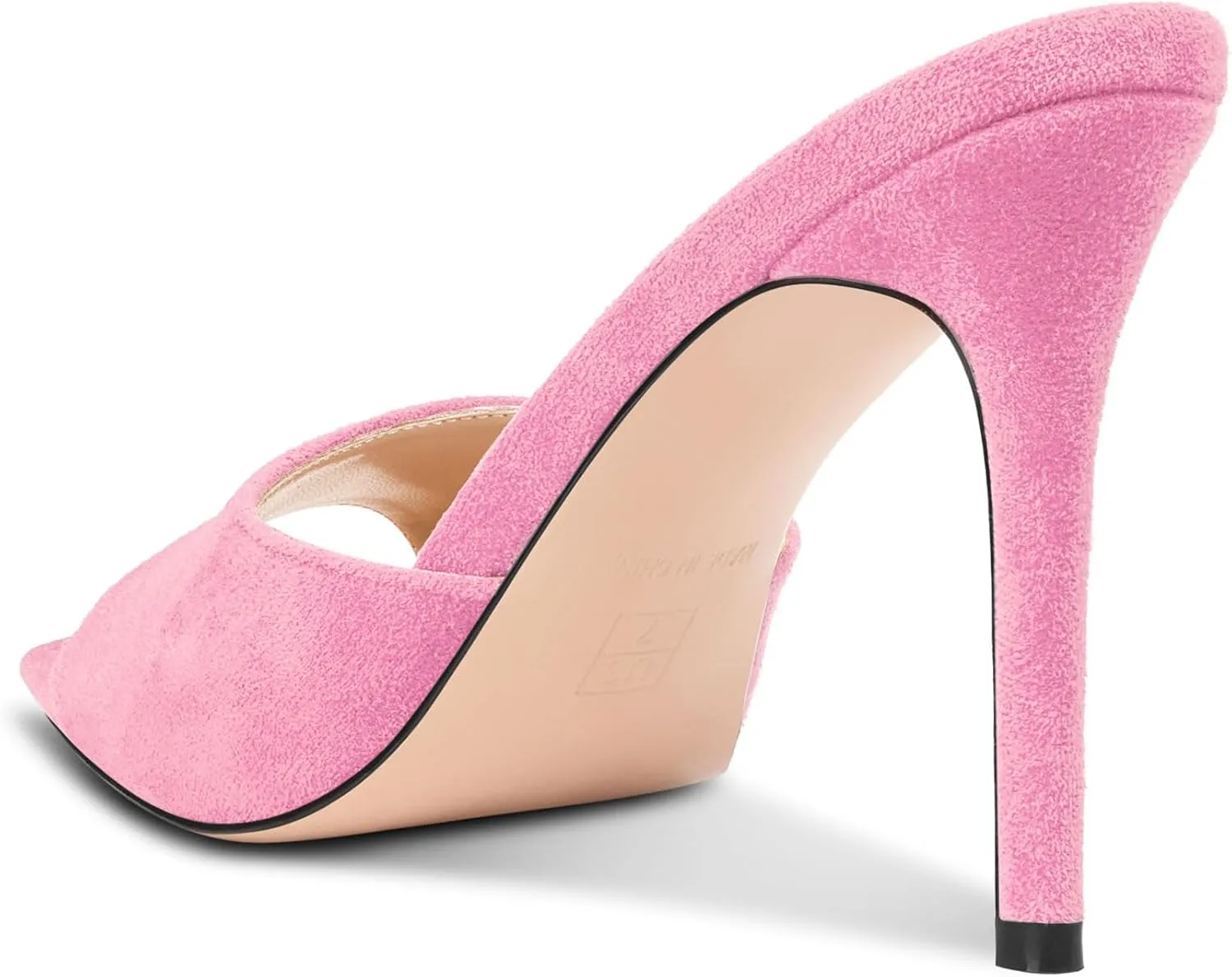 TNYNFBEB Womens Stiletto High Heel Pointed Open Toe Sandals Mules Shoes Slingback Slip-on Prom Party Dress Summer 3.9 Inches Heels