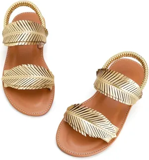 Toddler Girls Sandals Open Toe Summer Flats Flower Girl Dress Shoes for Baby Little Kids