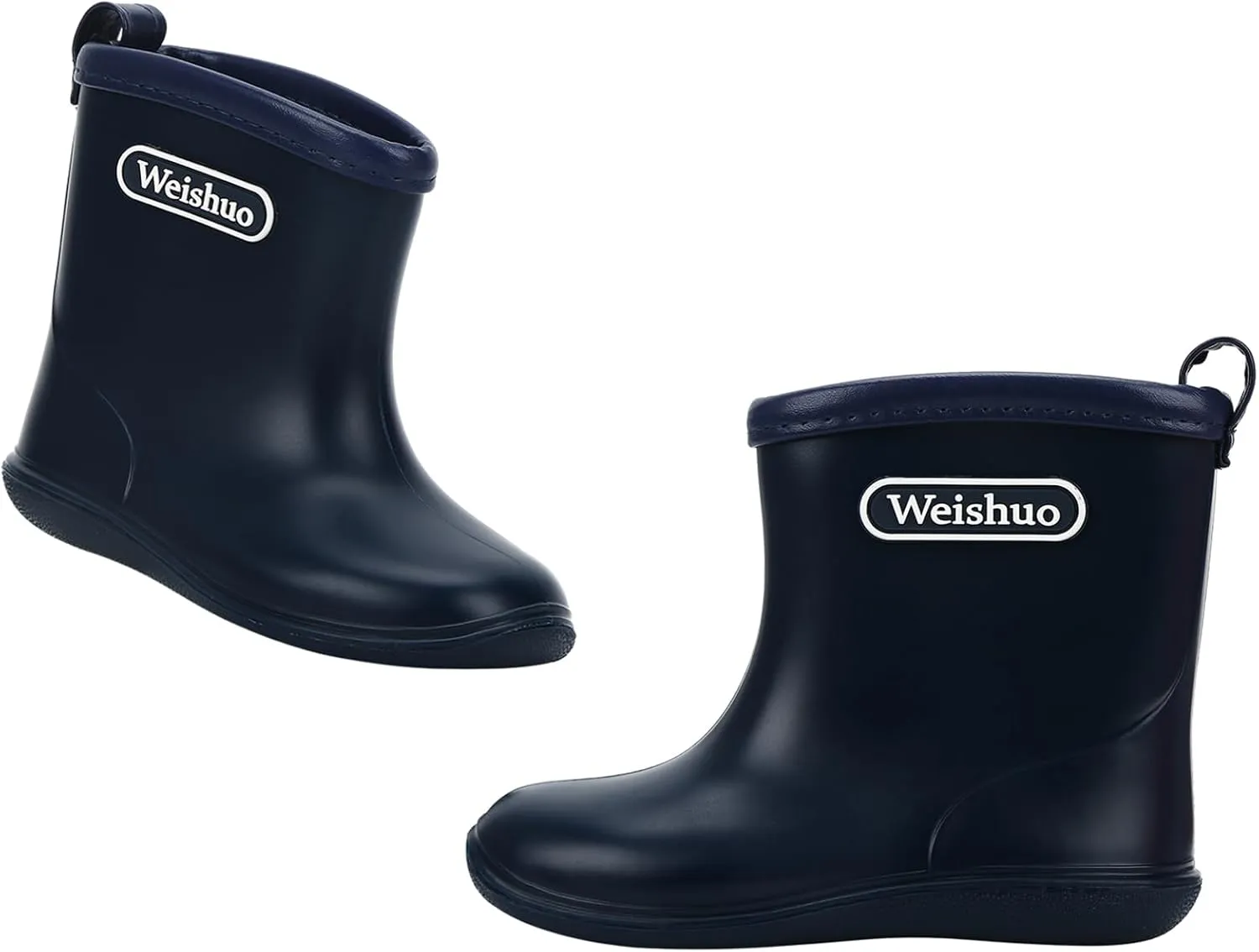 Toddler Rain Boots Girls Boys Waterproof Lightweight PVC Wellington Boots with Easy-on