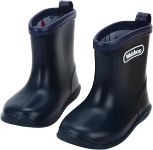 Toddler Rain Boots Girls Boys Waterproof Lightweight PVC Wellington Boots with Easy-on
