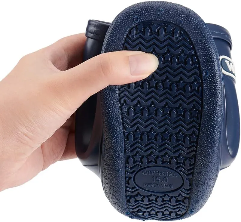 Toddler Rain Boots Girls Boys Waterproof Lightweight PVC Wellington Boots with Easy-on