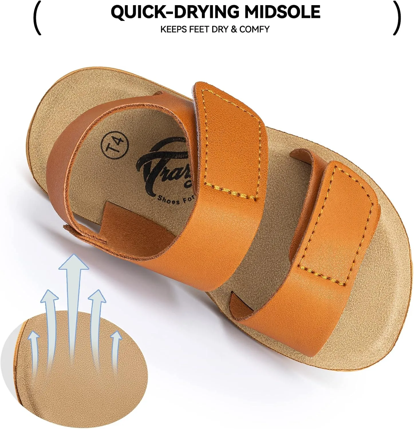 Trary Toddler Sandals for Baby Girls Boys Summer Sandals Cute Kids Shoes Lightweight Open Toe Sandals Beach Holiday Unisex Child Sandals