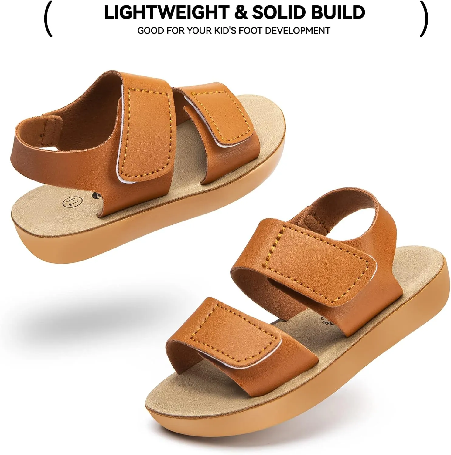 Trary Toddler Sandals for Baby Girls Boys Summer Sandals Cute Kids Shoes Lightweight Open Toe Sandals Beach Holiday Unisex Child Sandals