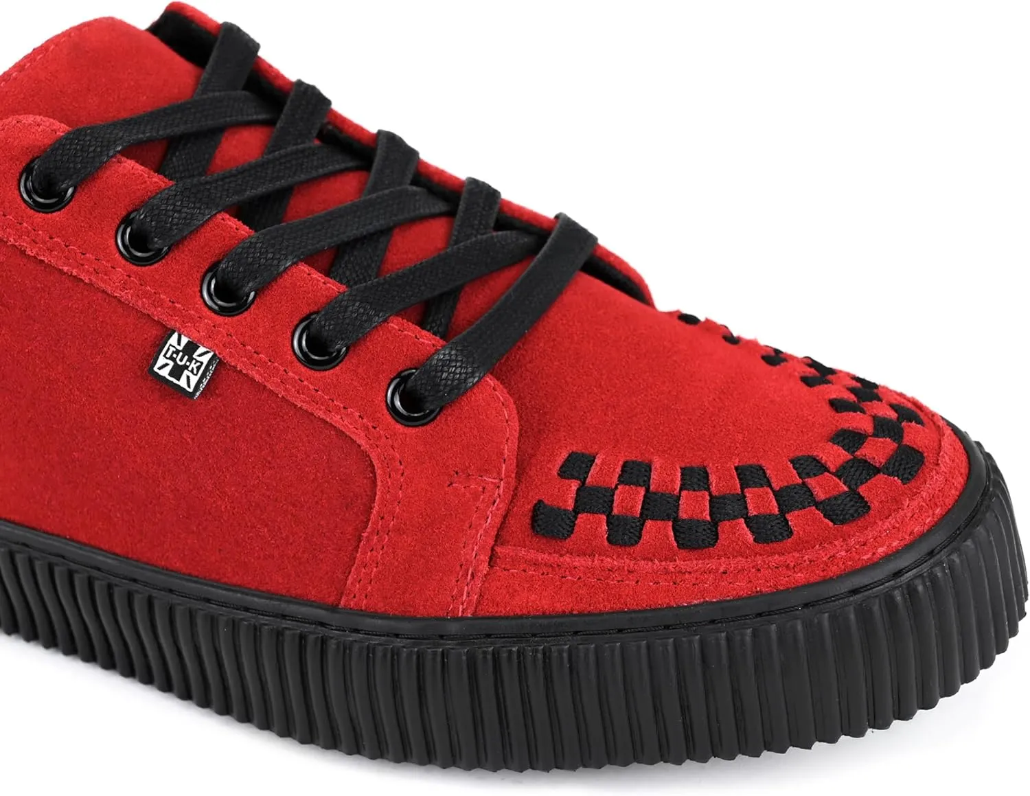 T.U.K. Ribbed Sole Sneaker - Creeper Style Sneakers for Men and Women - Leather and Suede Sneakers - Lace-up Shoes - Punk Skate Rock Style Sneakers