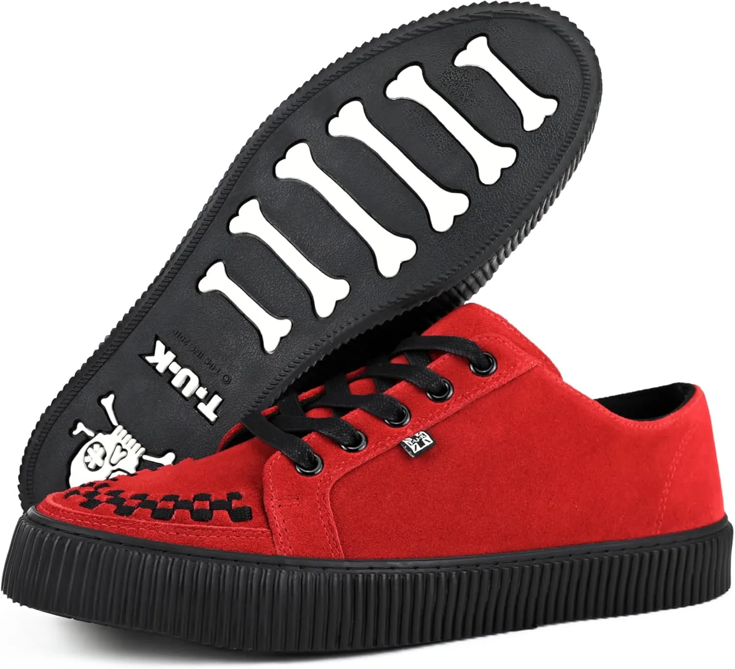 T.U.K. Ribbed Sole Sneaker - Creeper Style Sneakers for Men and Women - Leather and Suede Sneakers - Lace-up Shoes - Punk Skate Rock Style Sneakers