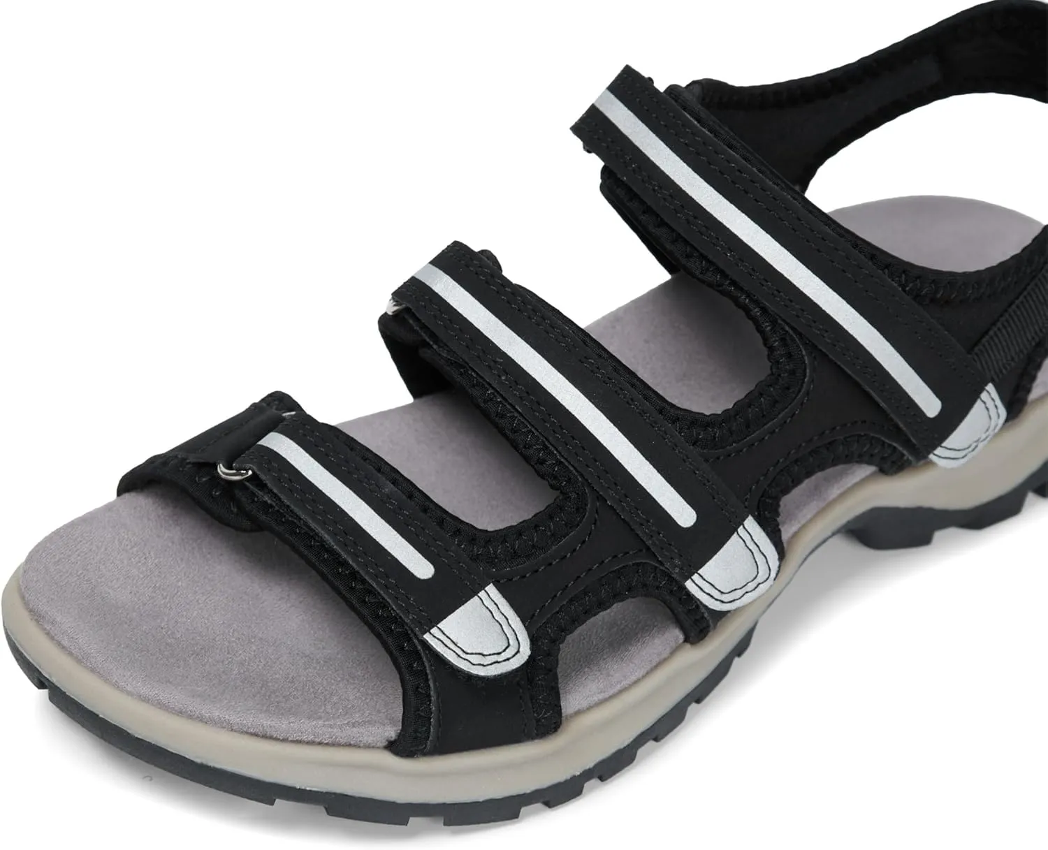 UBFEN Womens Hiking Sandals Comfortable Walking Arch Support Adjustable Straps Breathable and Durable for Outdoor Adventures Travel Beach