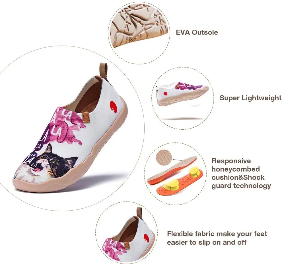 UIN Women's Walking Travel Shoes Slip On Microfiber Casual Loafers Lightweight Comfort Fashion Sneaker Toledo