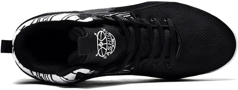 Unisex High Top Lightweight Fly-Weaving Running Jogging Sneakers Basketball Shoes for Youth