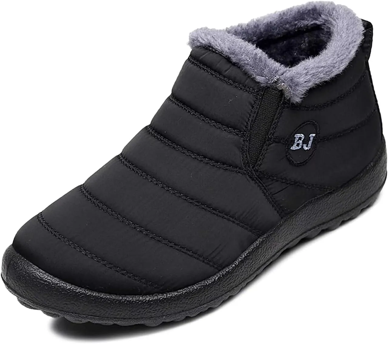 Unisex Waterproof Winter Snow Boots Warm Ankle Booties Fur Lining Shoes Lightweight