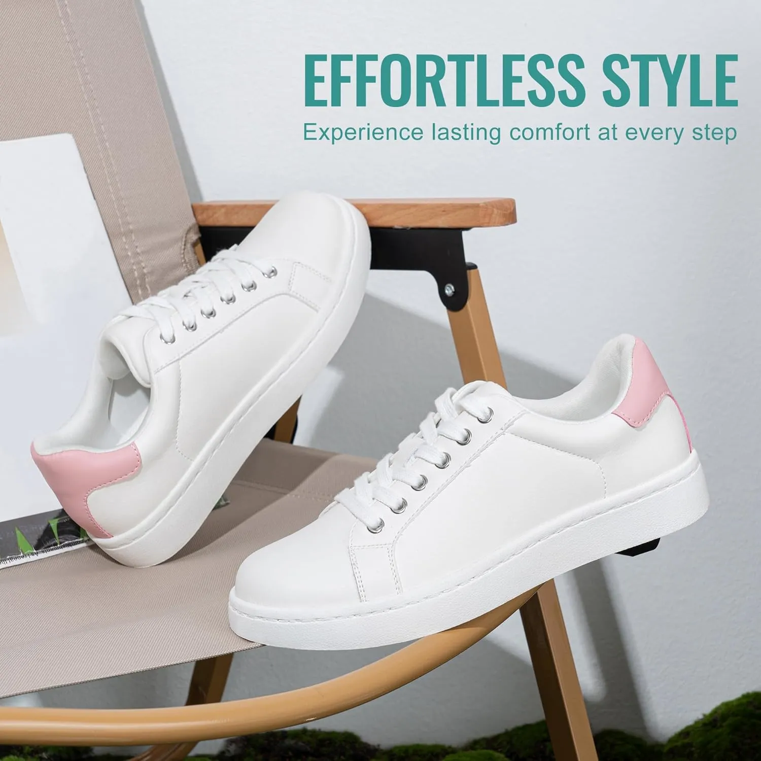Vepose Women's Walking Casual Sneakers, Dressy Arch Support Comfortable Low Top Tennis Lace up 8003 Shoes