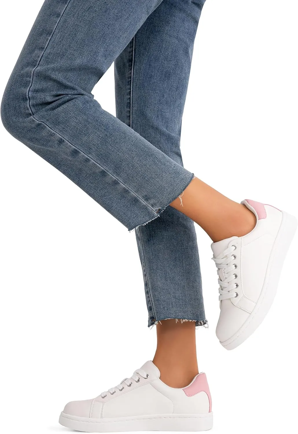 Vepose Women's Walking Casual Sneakers, Dressy Arch Support Comfortable Low Top Tennis Lace up 8003 Shoes