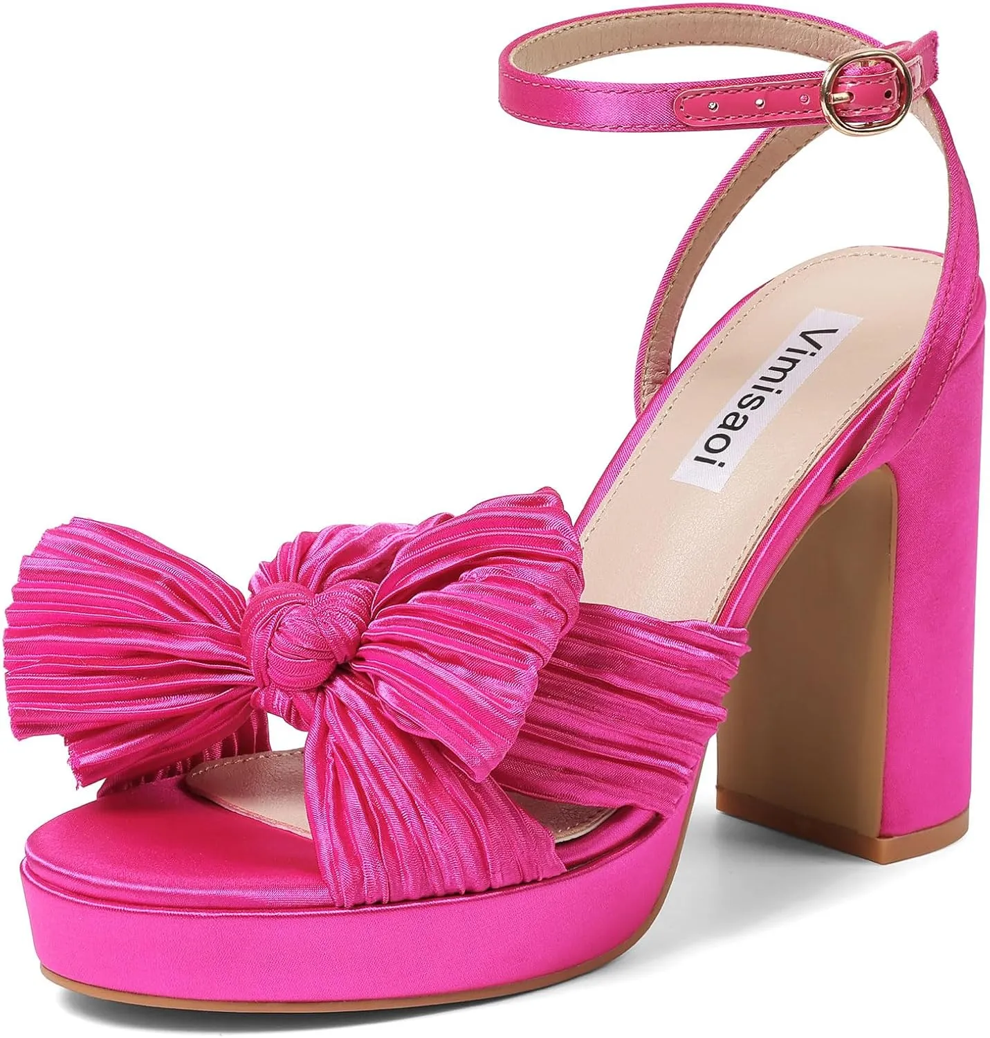 VIMISAOI Womens Heeled Sandals Platform Sandals Women White Sandals Women Dress Sandals for Women Wedding Shoes for Bride