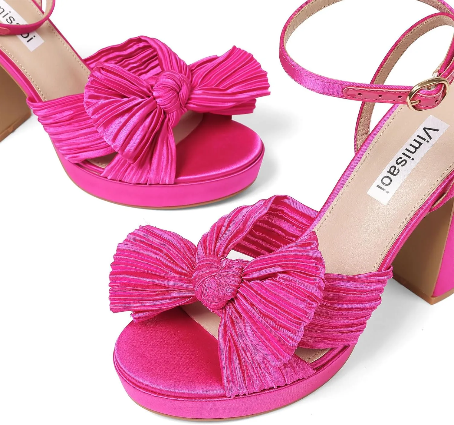 VIMISAOI Womens Heeled Sandals Platform Sandals Women White Sandals Women Dress Sandals for Women Wedding Shoes for Bride