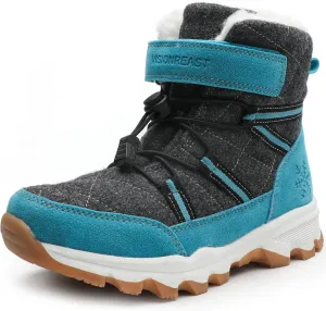 visionreast Boys Girls Wool Lining Snow Boots Winter Walking Boots for Kids Non Slip Unisex-Child Cold Weather Shoes Outdoor Boots