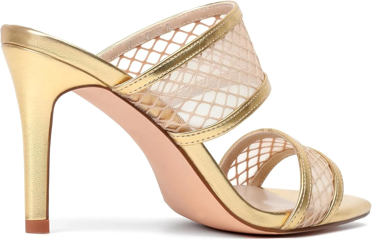 vivianly Clear Pointed Toe Heels Sandals Transparent Strap Stiletto High Heels Slip on Mules for Women