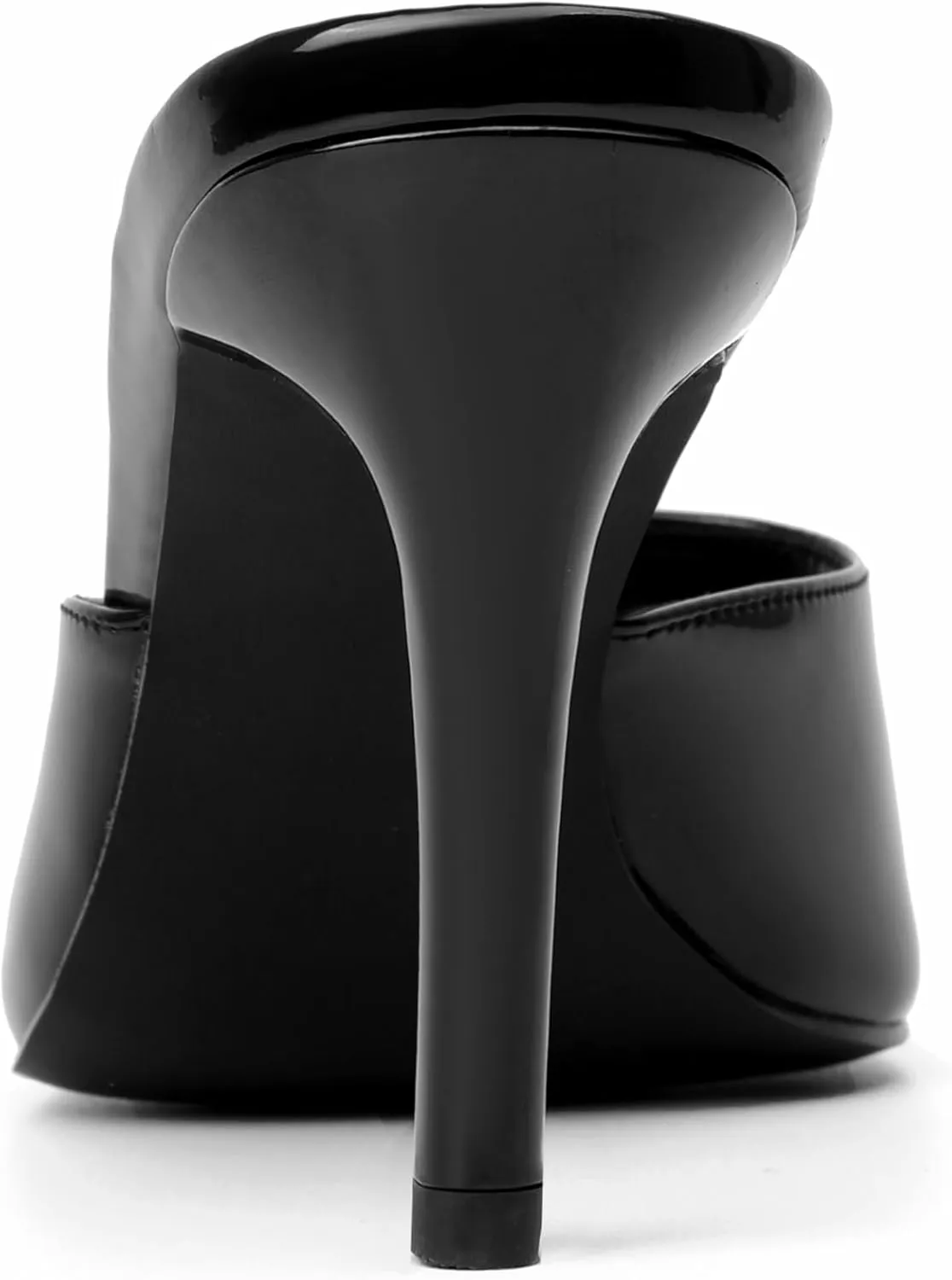 vivianly Clear Pointed Toe Heels Sandals Transparent Strap Stiletto High Heels Slip on Mules for Women