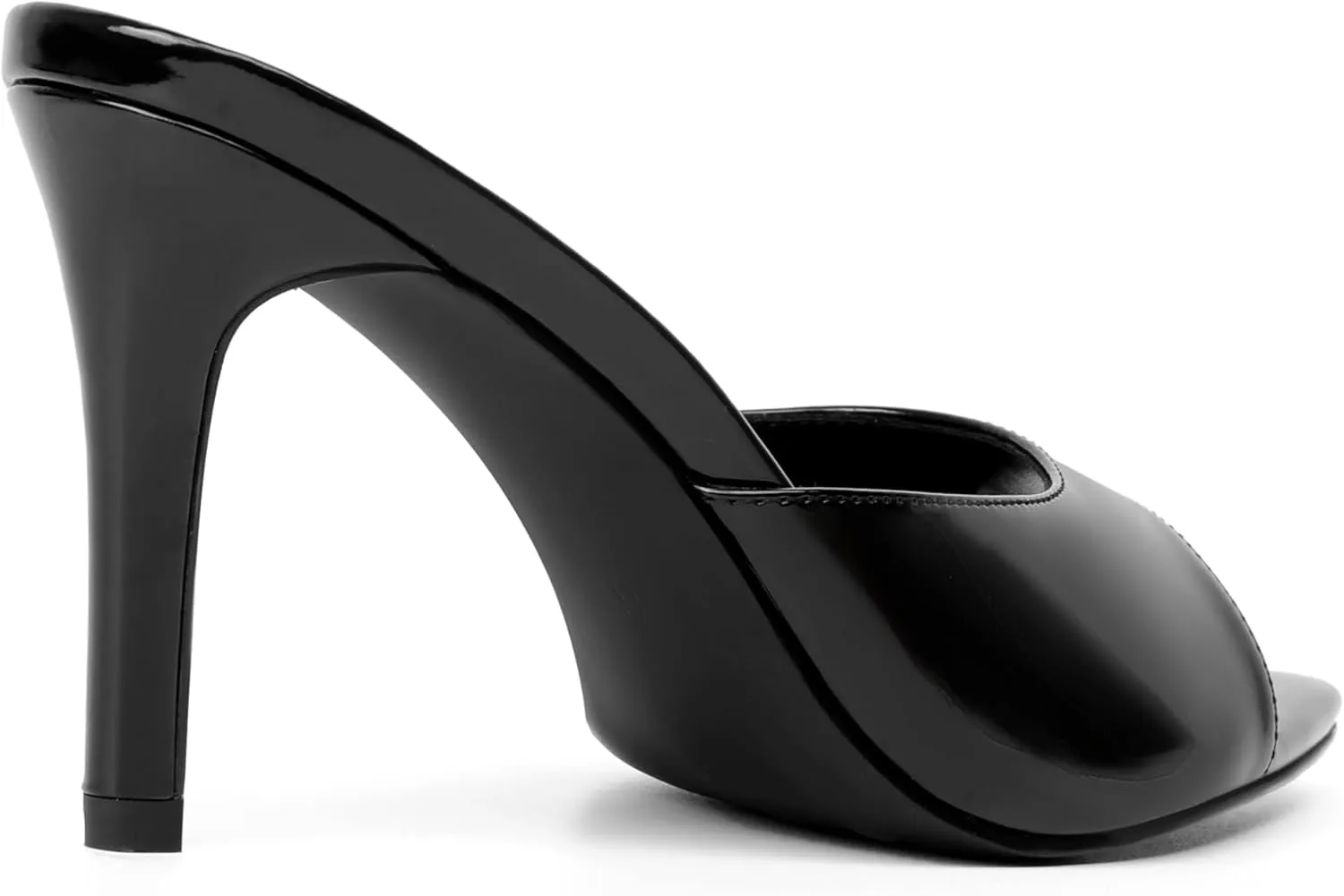 vivianly Clear Pointed Toe Heels Sandals Transparent Strap Stiletto High Heels Slip on Mules for Women