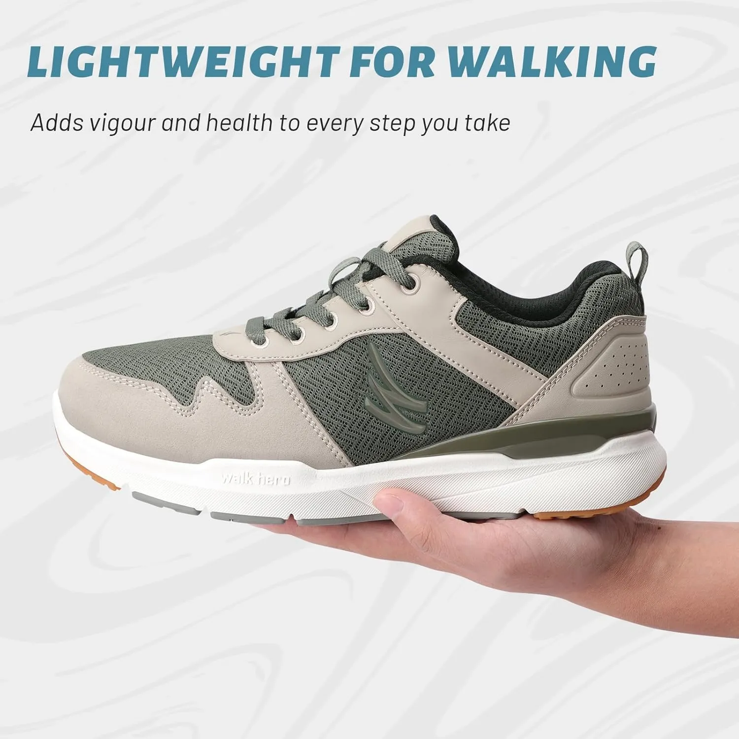 Walking Shoes for Men with Arch Support - Orthopedic Comfortable Sneakers for Plantar Fasciitis - Breathable Non Slip Shoes for Flat Feet & Pain Relief