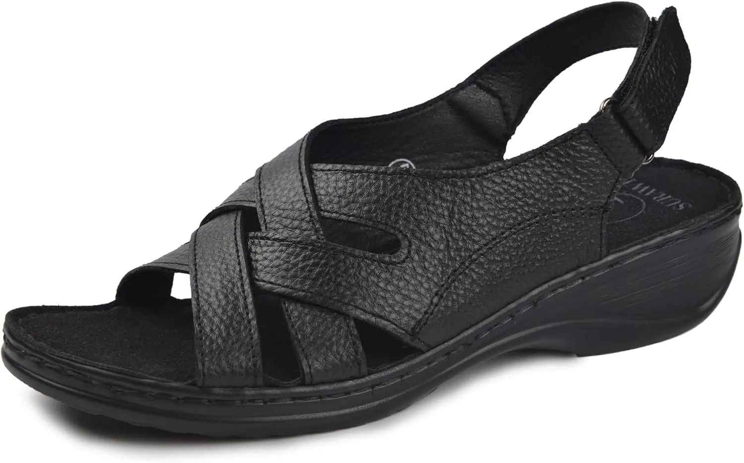 Wedge Sandals for Women Open Toe Sandals with Low Wedges Summer Casual Sandals - Womens Genuine Leather sandals WS01US