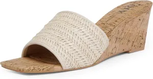Wedge Sandals for Women Open Toe Wedge Heels for Women Square Toe Wedge Mules