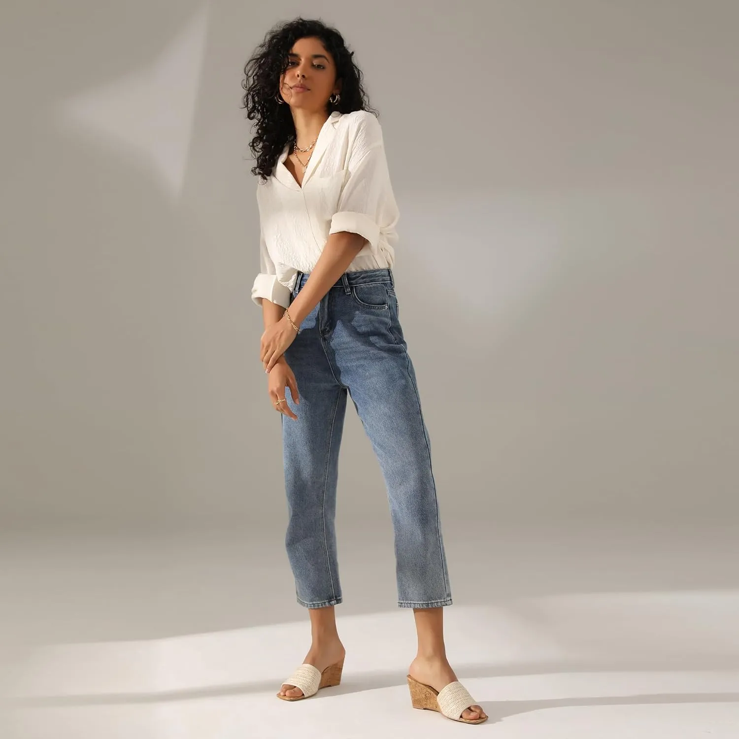 Wedge Sandals for Women Open Toe Wedge Heels for Women Square Toe Wedge Mules