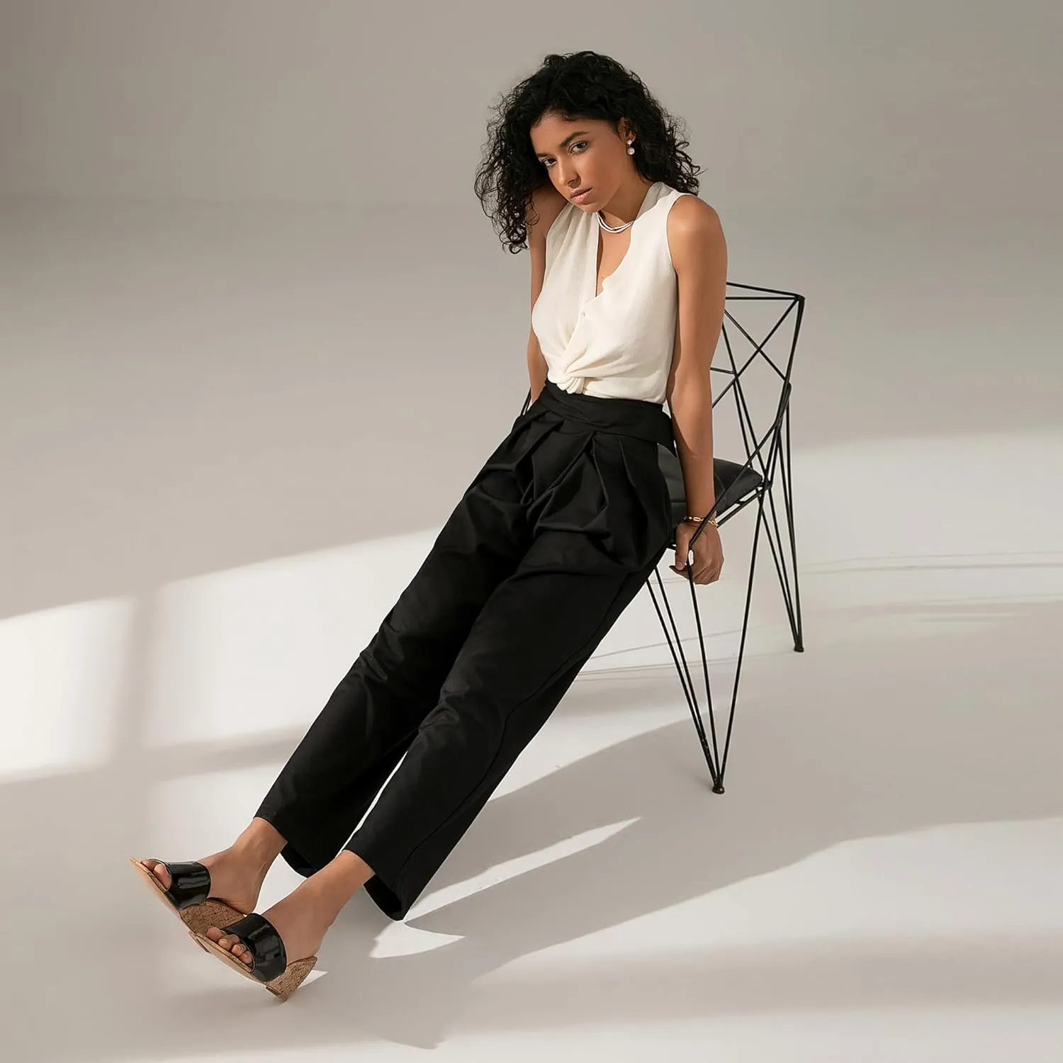Wedge Sandals for Women Open Toe Wedge Heels for Women Square Toe Wedge Mules