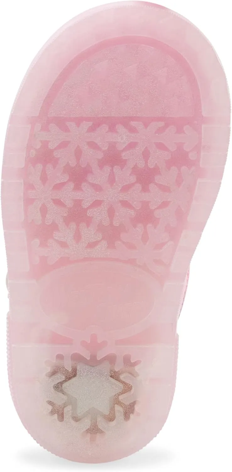 Western Chief Kids Denali Lighted Faux Fur Cold Weather Boots – Waterproof Snow Boots with Reflective Glitter, Warm and Cozy Winter Boots for Toddlers and Kids