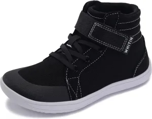 WHITIN Little/Big Kid Wide High Top Barefoot Shoes | Street-Style Minimalist Sneakers for Boys/Girls | Natural & Healthy Fit