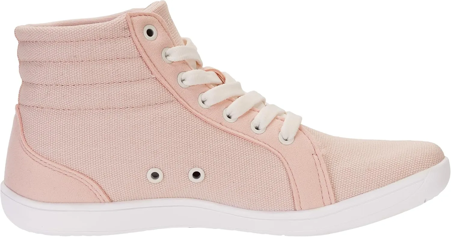 WHITIN Women's Wide High-Top Canvas Barefoot Sneakers | Minimalist Street-Ready Fit | Comfort-Forward Ankle Support