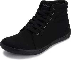 WHITIN Women's Wide High-Top Canvas Barefoot Sneakers | Minimalist Street-Ready Fit | Comfort-Forward Ankle Support