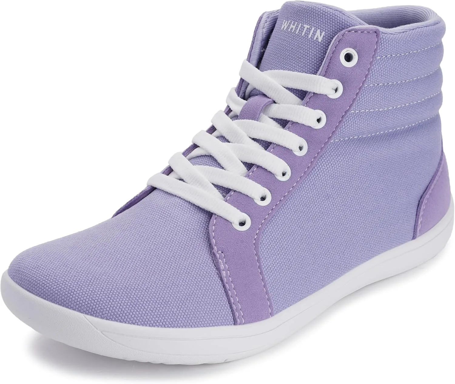 WHITIN Women's Wide High-Top Canvas Barefoot Sneakers | Minimalist Street-Ready Fit | Comfort-Forward Ankle Support