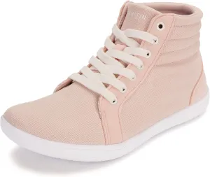 WHITIN Women's Wide High-Top Canvas Barefoot Sneakers | Minimalist Street-Ready Fit | Comfort-Forward Ankle Support