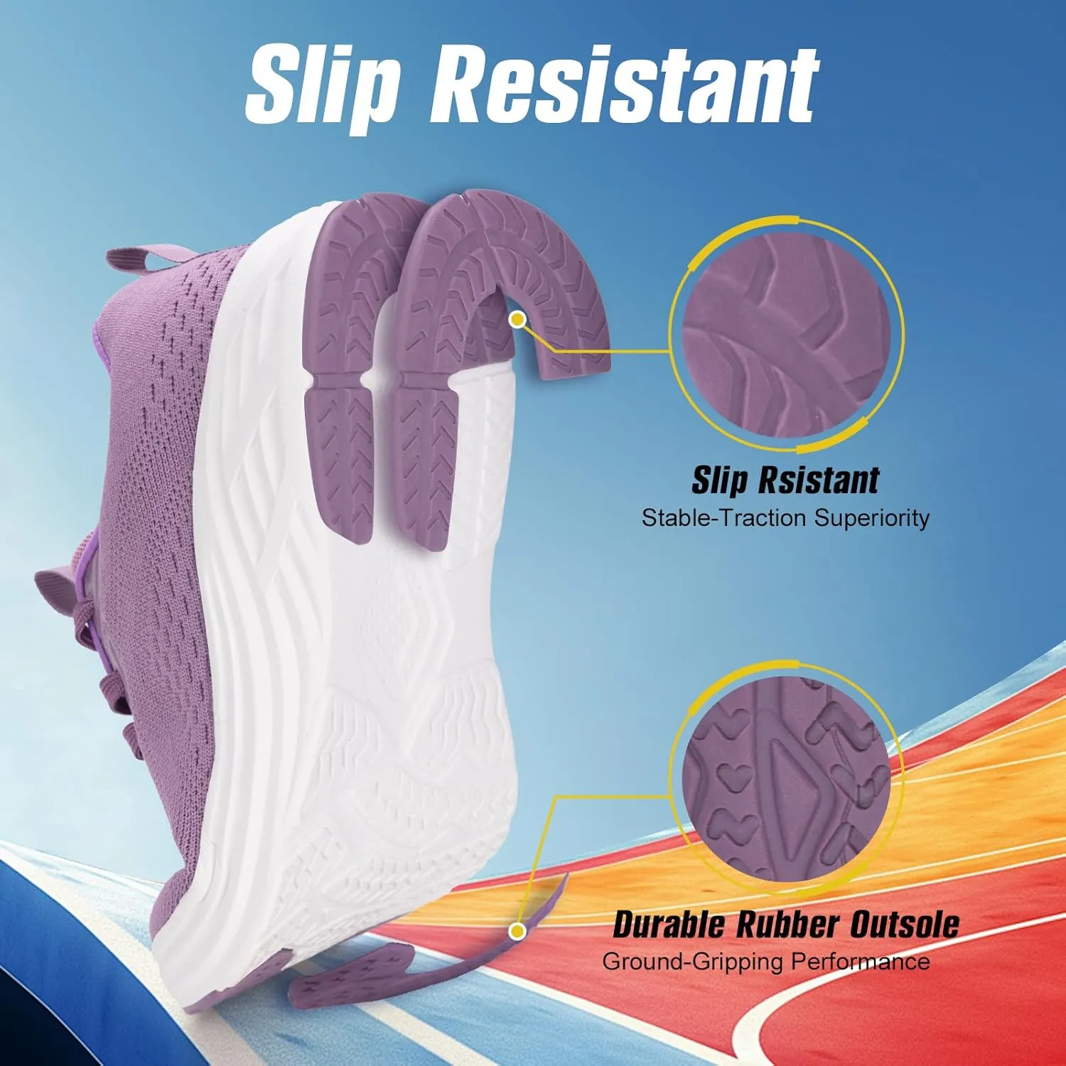 Wide Toe Box Shoes Women Sneakers Extra Wide Width Arch Support Non-Slip Tennis Athletic Ultralight Running Shoes for Women Walking Diabetic Plantar Fasciitis Footwear 6-12
