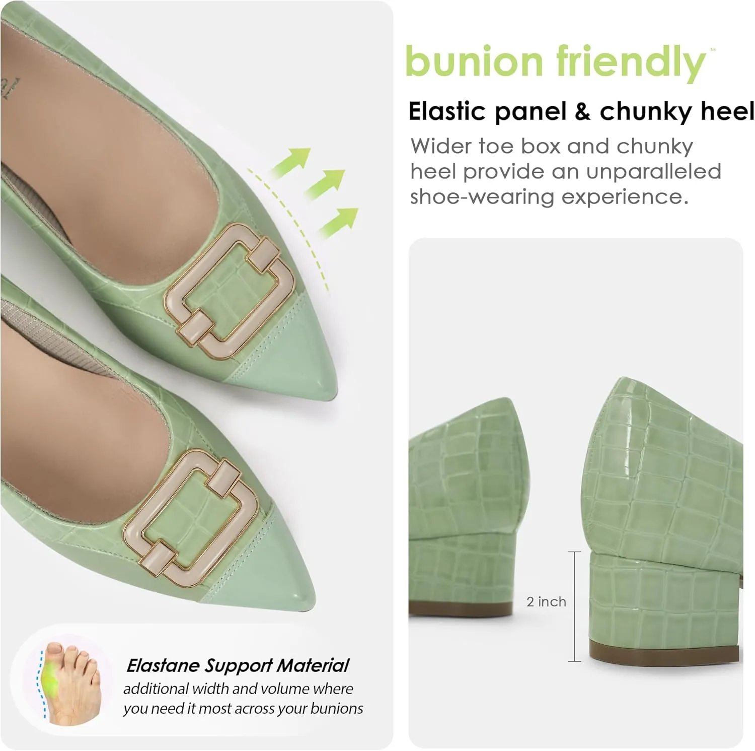 Women Bunion Dress Shoes Orthopedic Loafers Shoes Low Heel Pumps