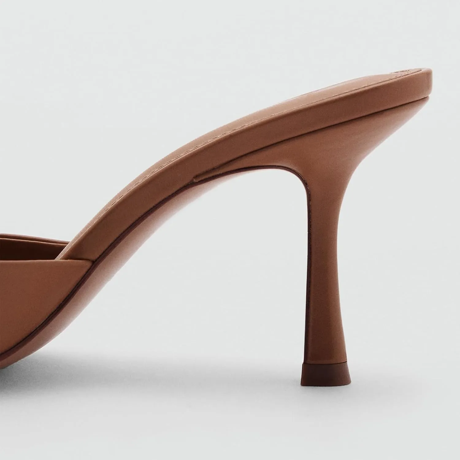 Women Heeled Mules Pointed Peep Toe Stiletto High Heel Slip on Backless Summer Mules Slide Sandals Fashion Dress Shoes