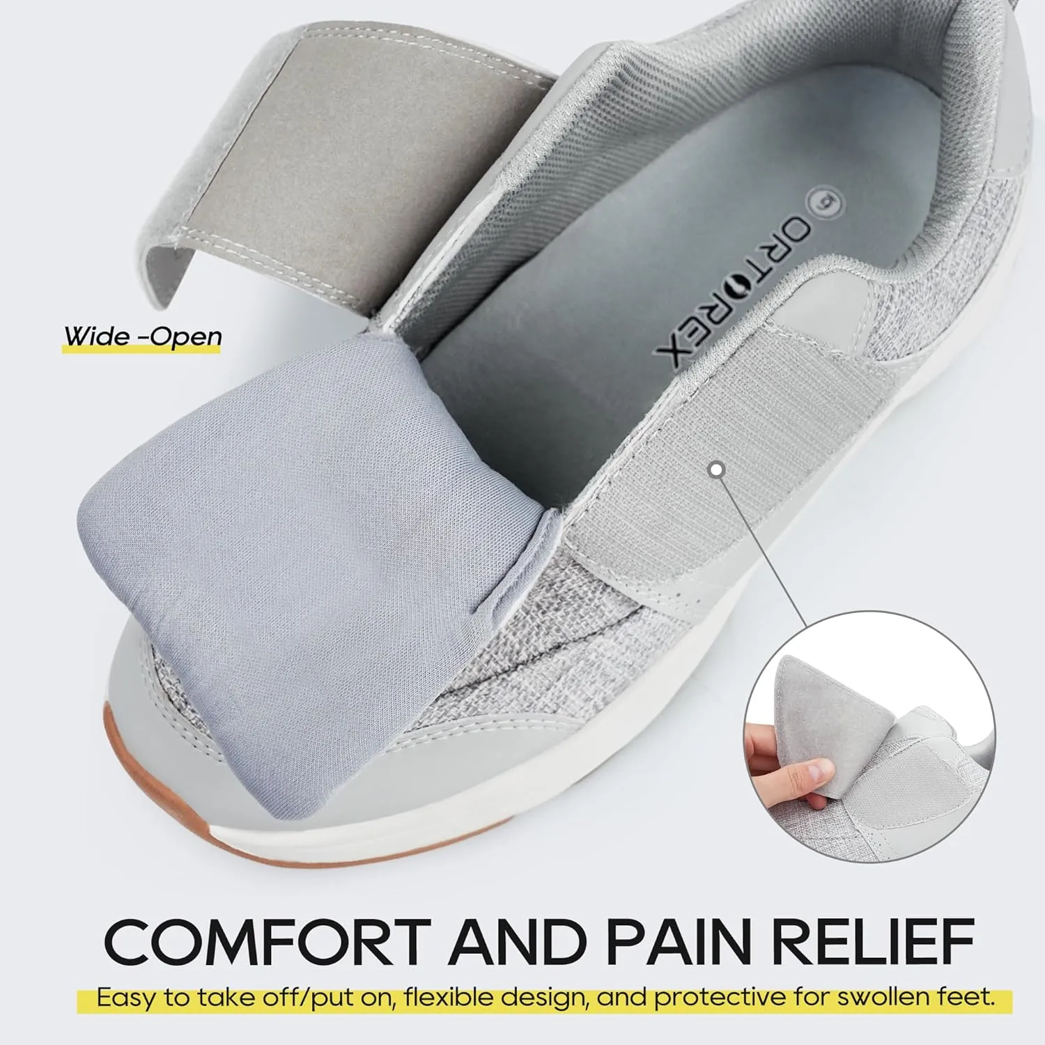Women Orthopedic Diabetic Walking Sneakers Edema Shoes for Swollen Feet