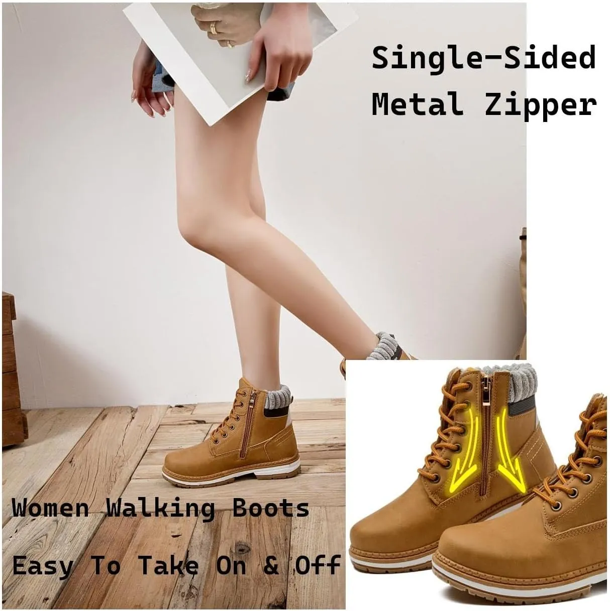 Women Work Boots - Waterproof Hiking Outdoor